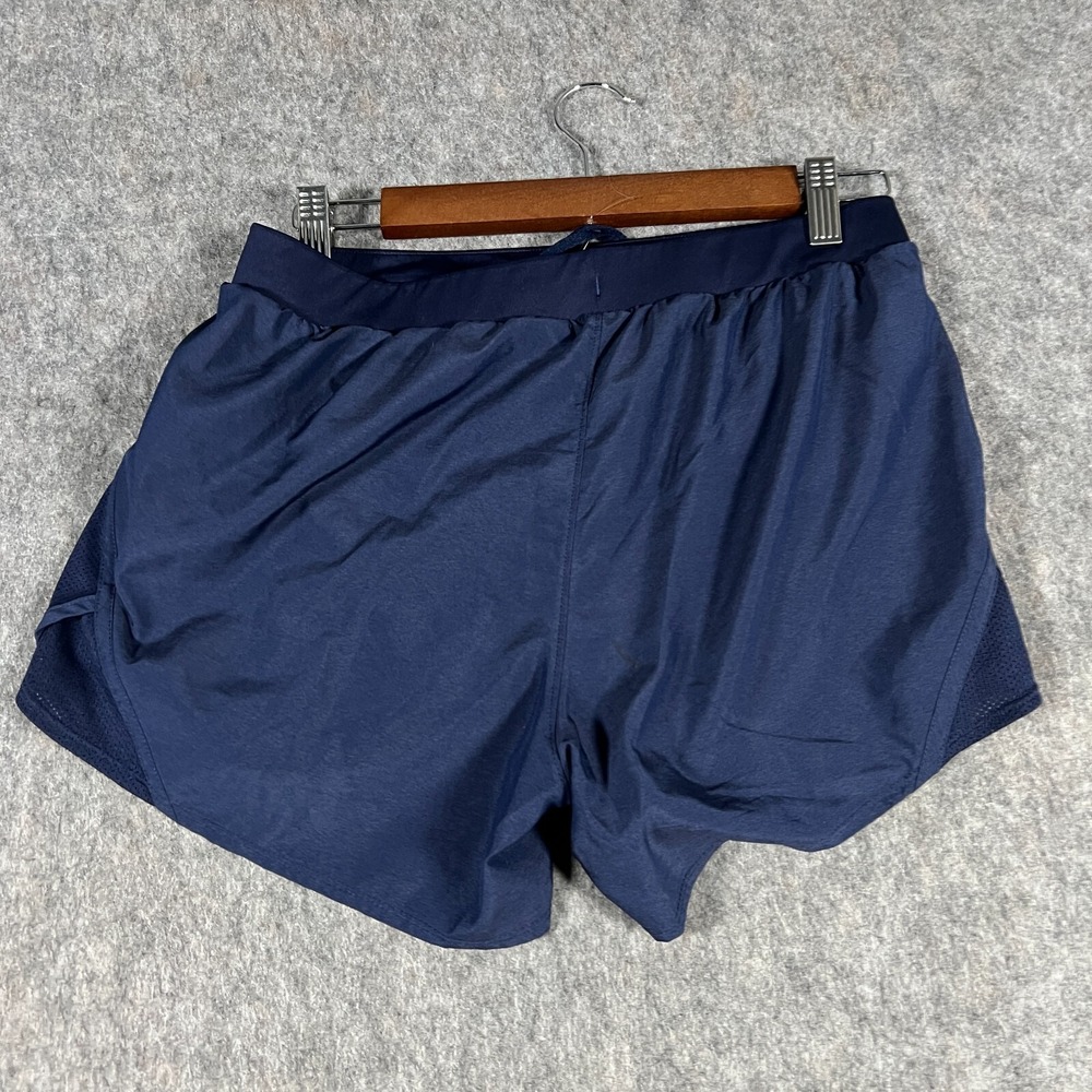 Under Armour Women's Athletic Shorts Size Medium Navy Blue Heatgear Loose Fit - Picture 3 of 6